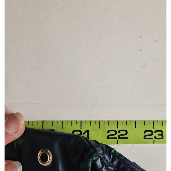 Vinyl Small Vintage Hooded Slicker Raincoat Reversible Whale Print 80s Retro 70s - Picture 13 of 13